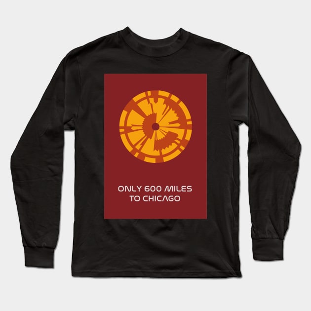 JPL/NASA Perseverance Parachute "600 miles to Chicago" Request Poster #5 Long Sleeve T-Shirt by Walford-Designs